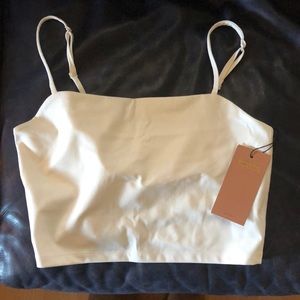 Girlfriend Collective Devon Compressive Cami White XXL Never Worn Tag Attached